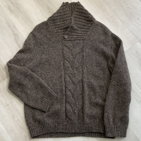 Kuna Peru Womens Size XL Gray Willow Cable Knit Flared Sleeves Sweater - Picture 1 of 8